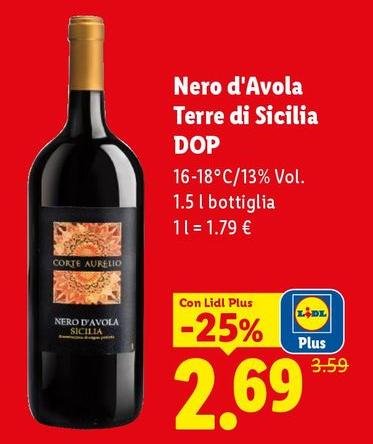 Nero D'Avola Terre Di Sicilia DOP