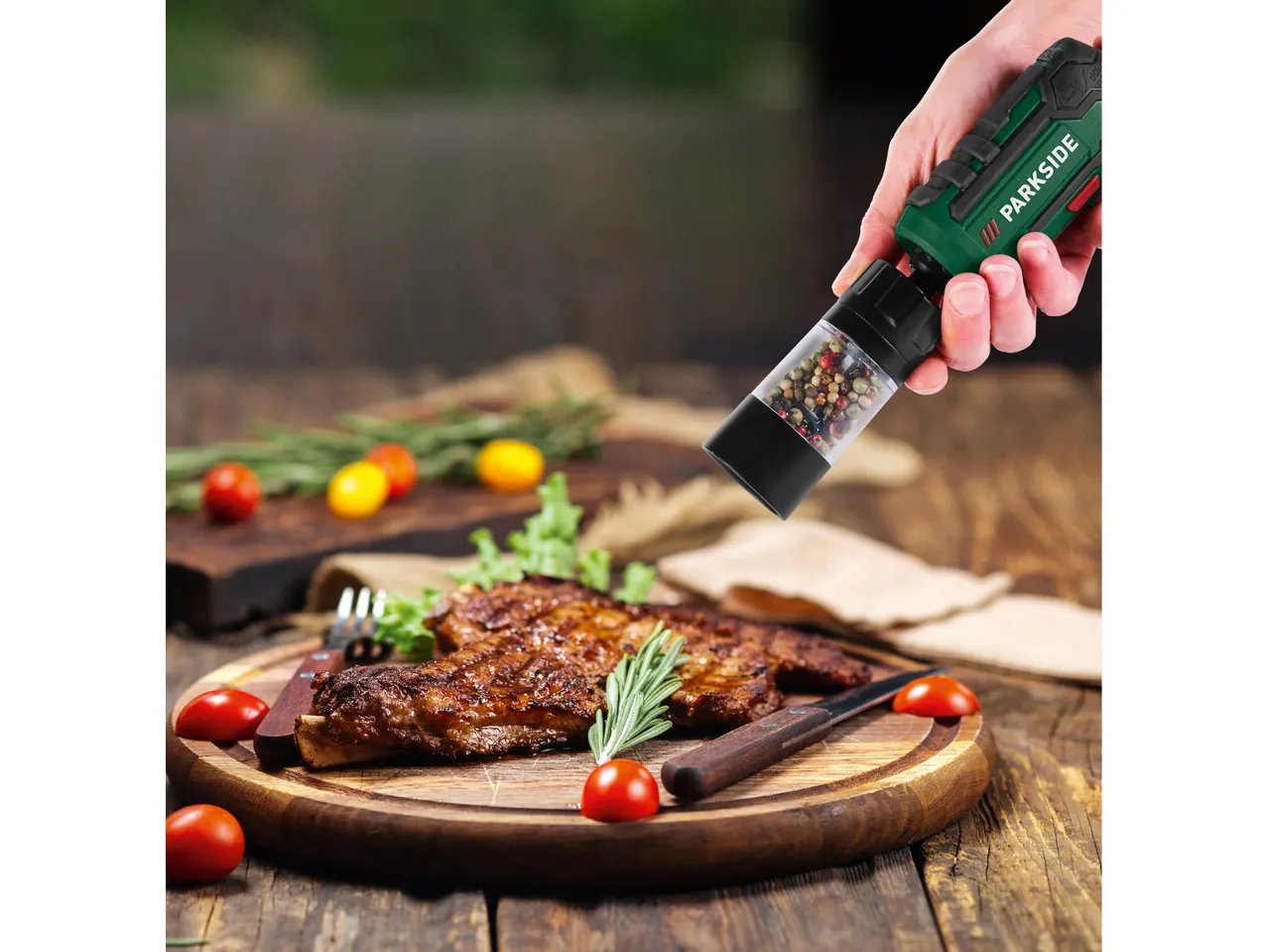 Set avvitatore ricaricabile con accessori per BBQ