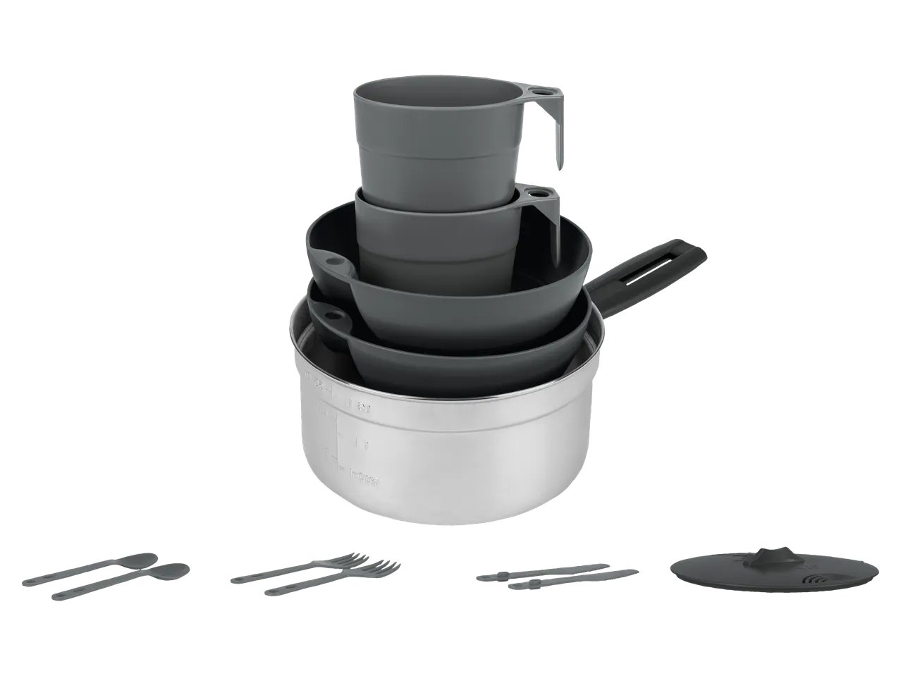 Set stoviglie da campeggio, 12 pezzi