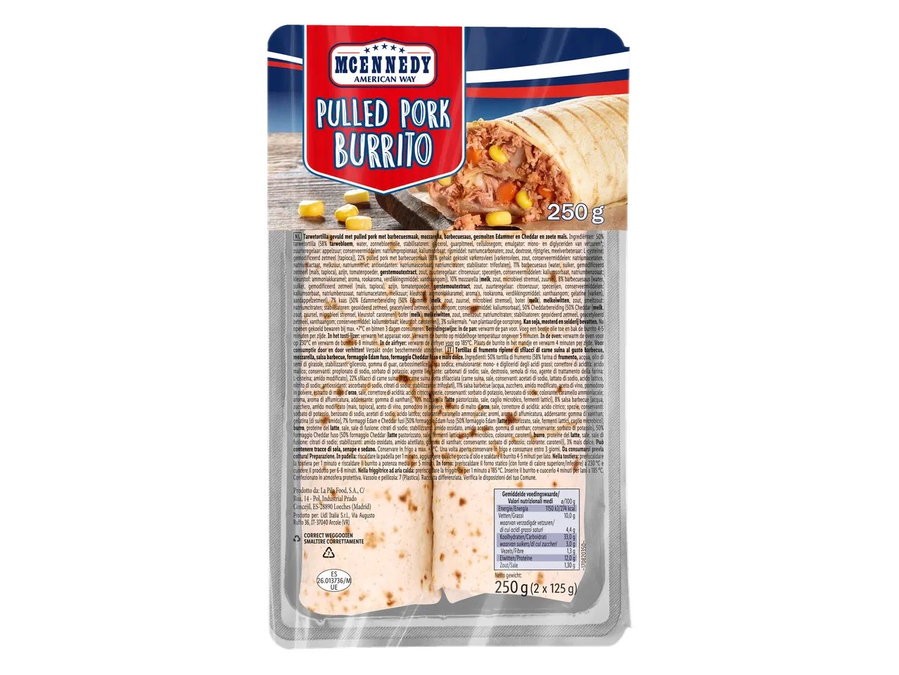 Burrito pulled pork