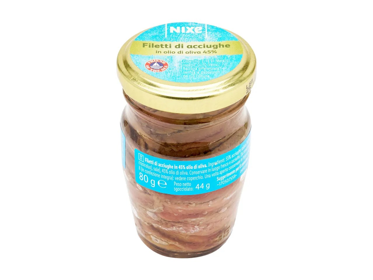 Filetti acciughe all'olio di oliva