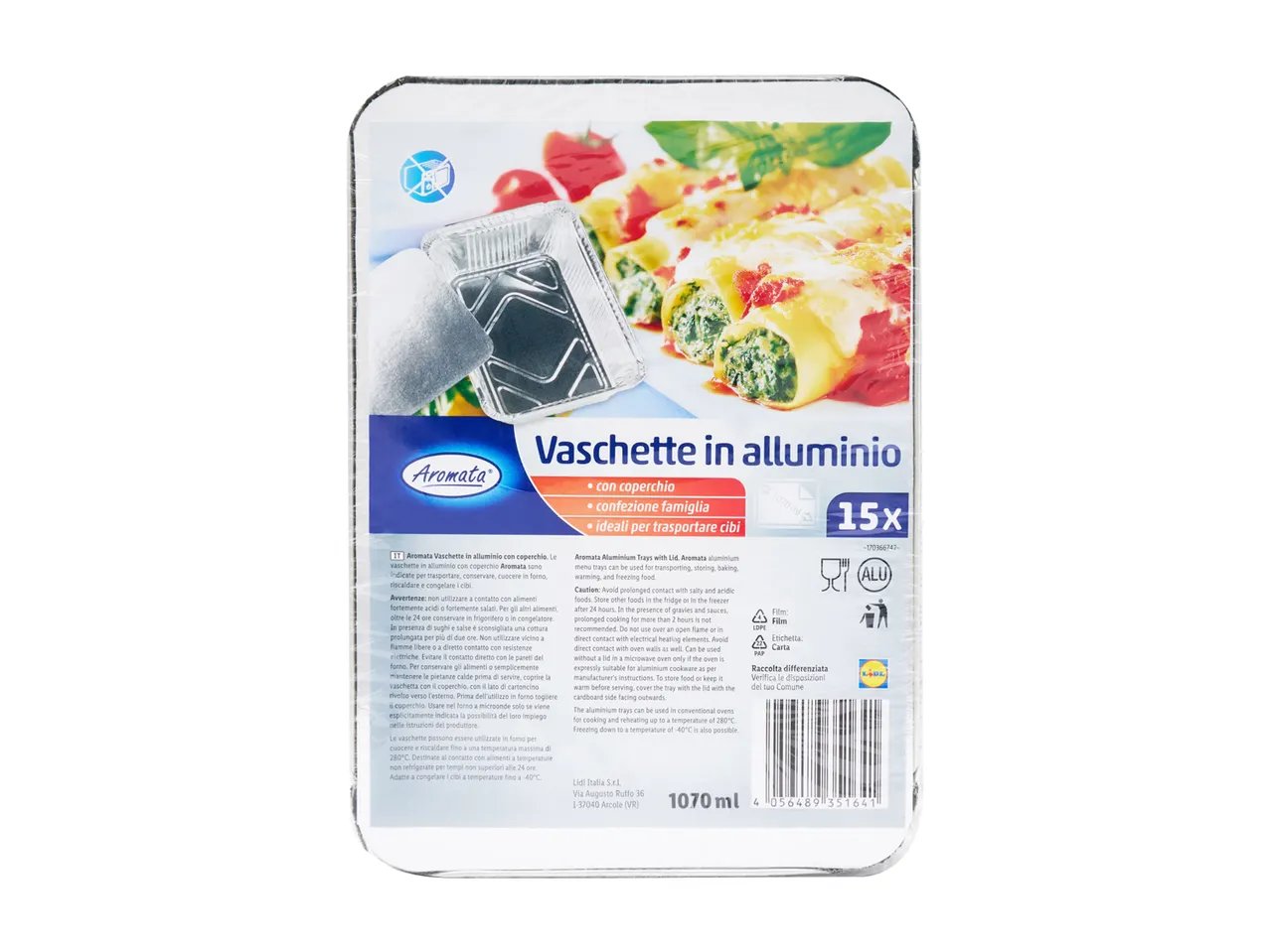 Vaschette alluminio