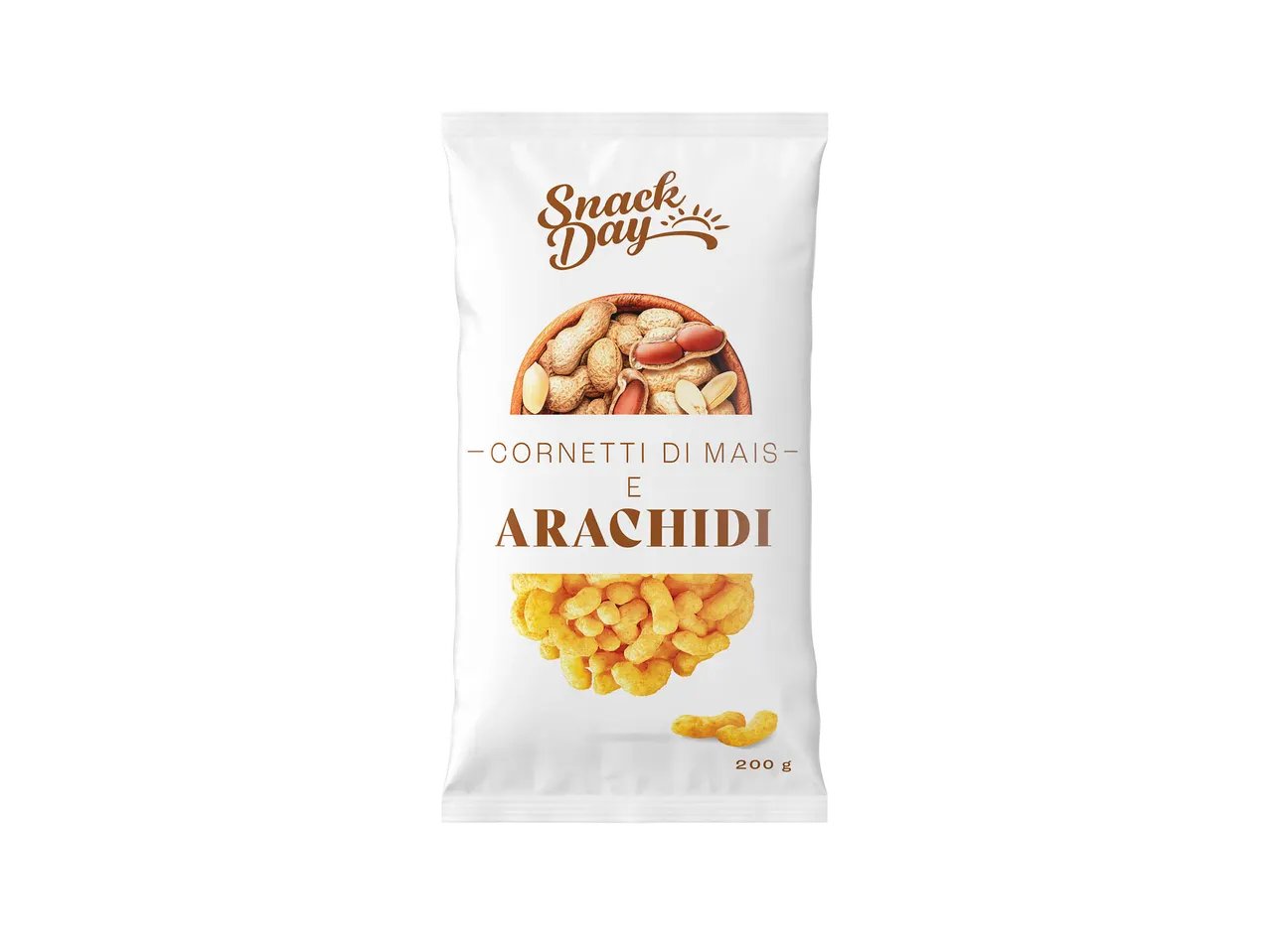 Cornetti di mais e arachidi