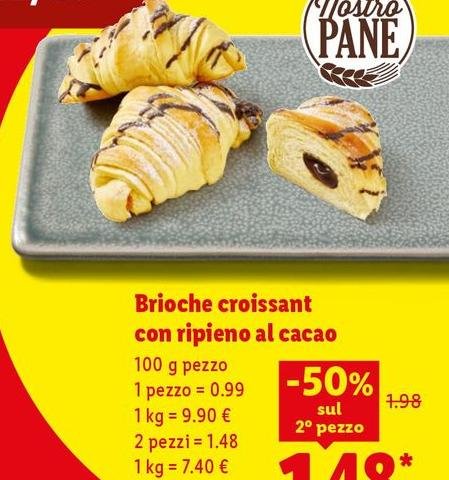 Brioche Croissant Con Ripieno Al Cacao