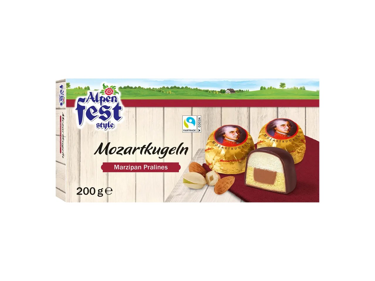 Palle di Mozart ricoperte con cioccolato
