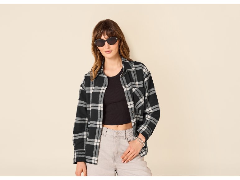 Camicia in flanella da donna