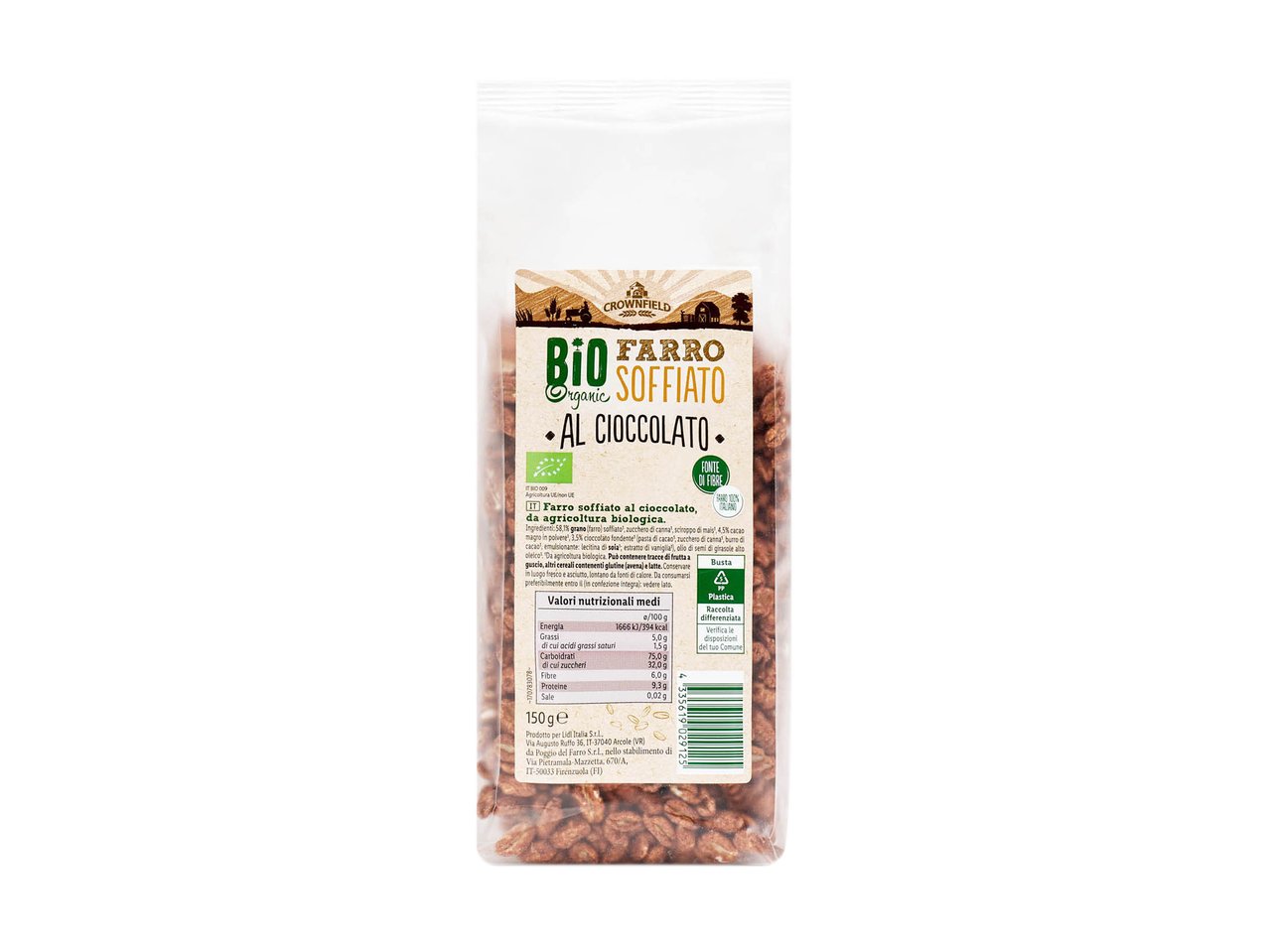 Farro soffiato al cioccolato bio