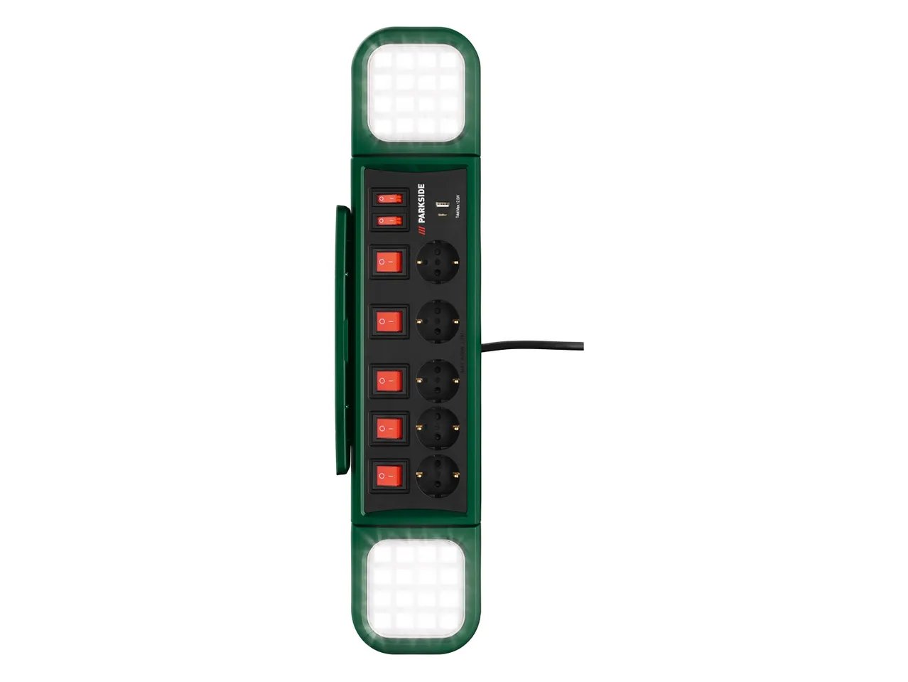 Lampada da lavoro a LED con presa multipla