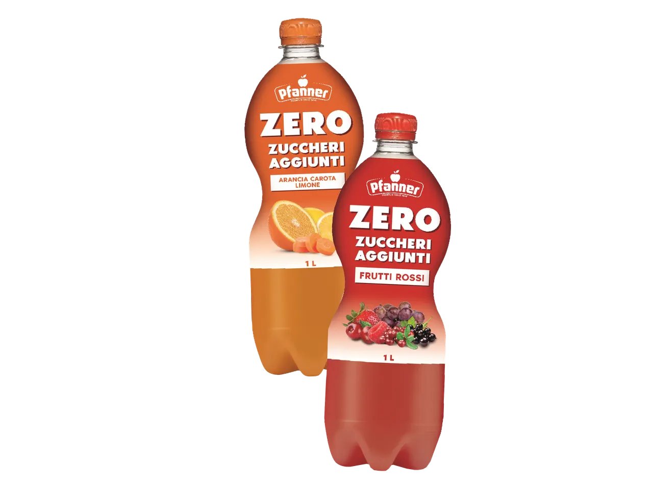 Zero zuccheri aggiunti Arancia-Carota-Limone o Frutti Rossi
