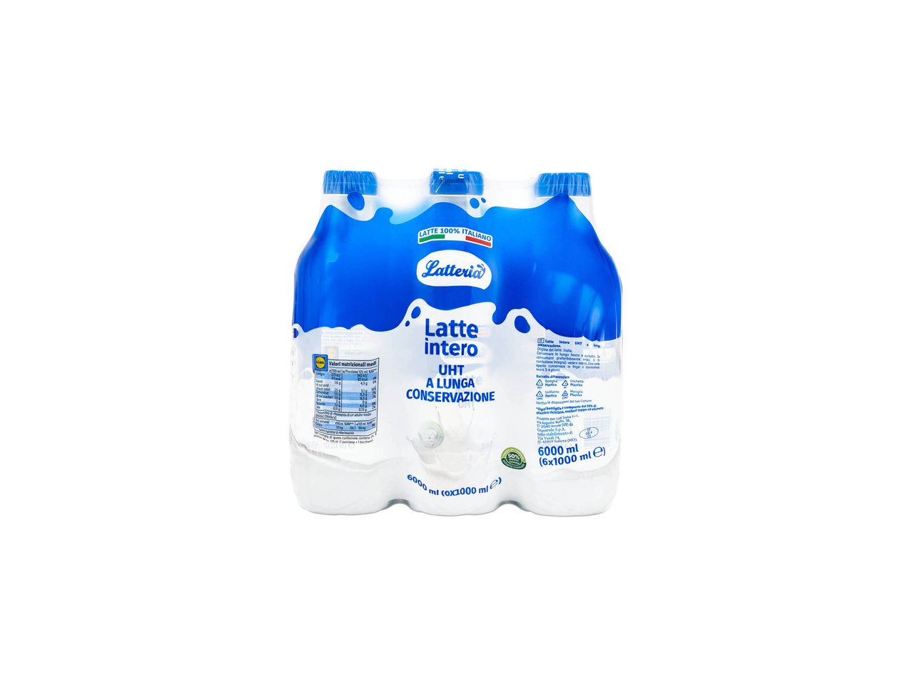 Latte intero italiano UHT a lunga conservazione
