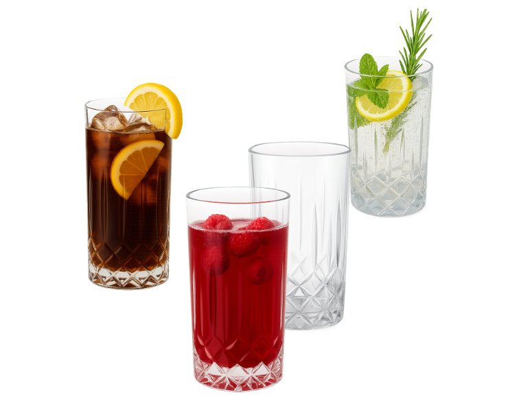 Bicchieri da whisky o long drink, 4 pezzi