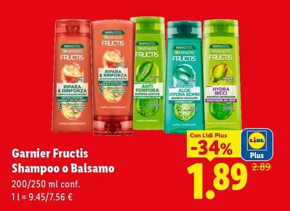Garnier - Fructis Shampoo O Balsamo