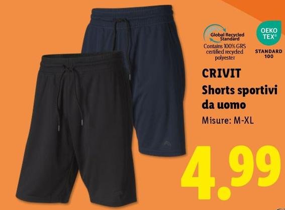 Crivit - Shorts Sportivi Da Uomo