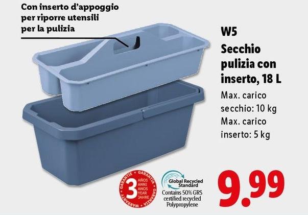 W5 - Secchio Pulizia Con Inserto