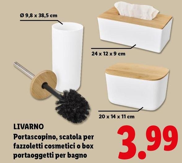 Livarno Home - Portascopino, Scatola Per Fazzoletti Cosmetici O Box Portaoggetti Per Bagno