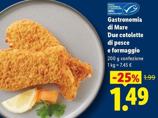 Gastronomia Di Mare Due Cotolette Di Pesce E Formaggio