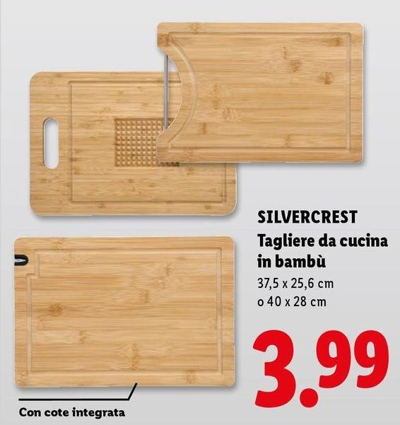 Silvercrest - Tagliere Da Cucina In Bambu