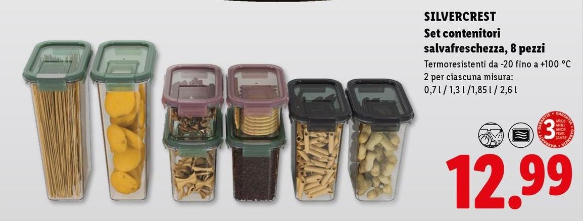 Silvercrest - Set Contenitori Salvafreschezza, 8 Pezzi