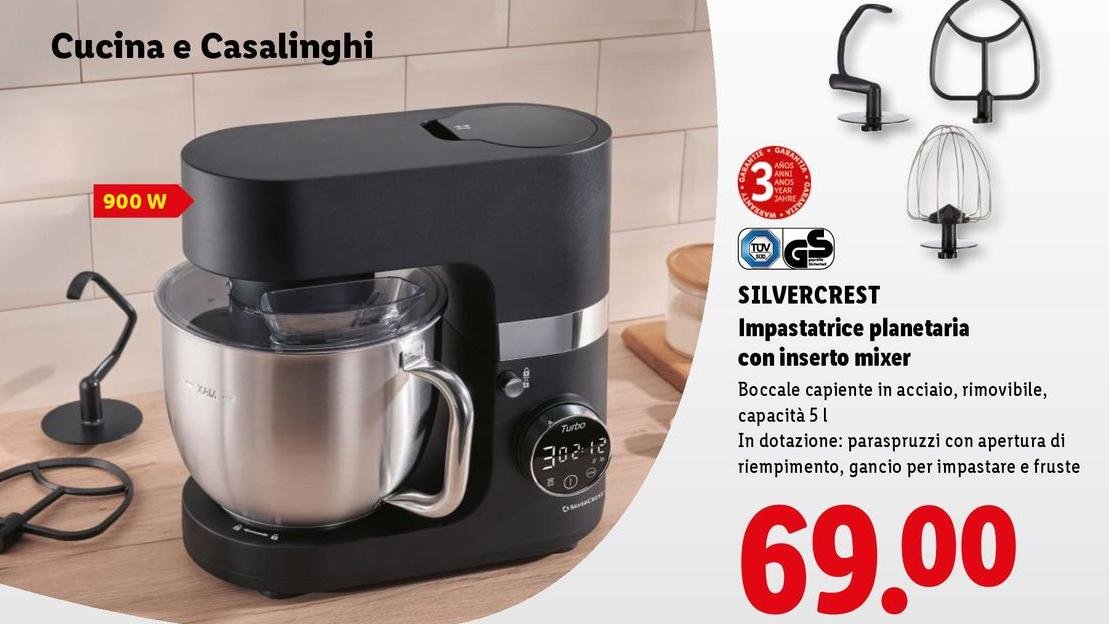 Silvercrest - Impastatrice Planetaria Con Inserto Mixer