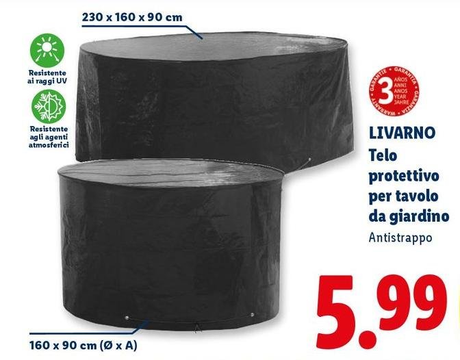 Livarno - Telo Protettivo Per Tavolo Da Giardino