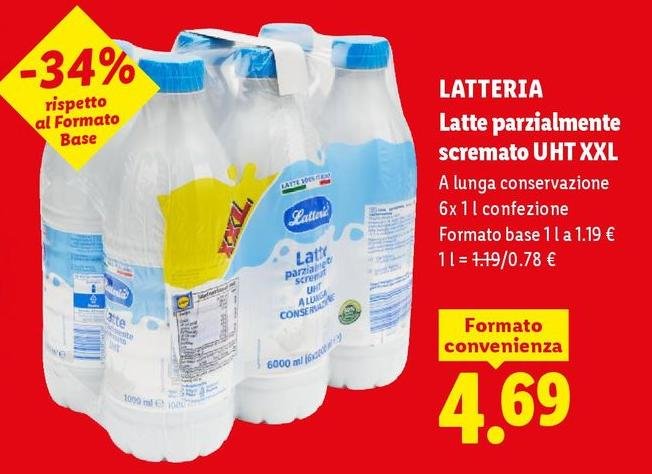 Latteria - Latte Parzialmente Scremato UHT Xxl
