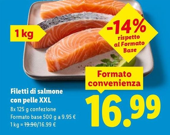 Filetti Di Salmone Con Pelle Xxl