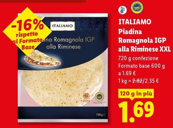 Italiamo - Piadina Romagnola IGP Alla Riminese XXL