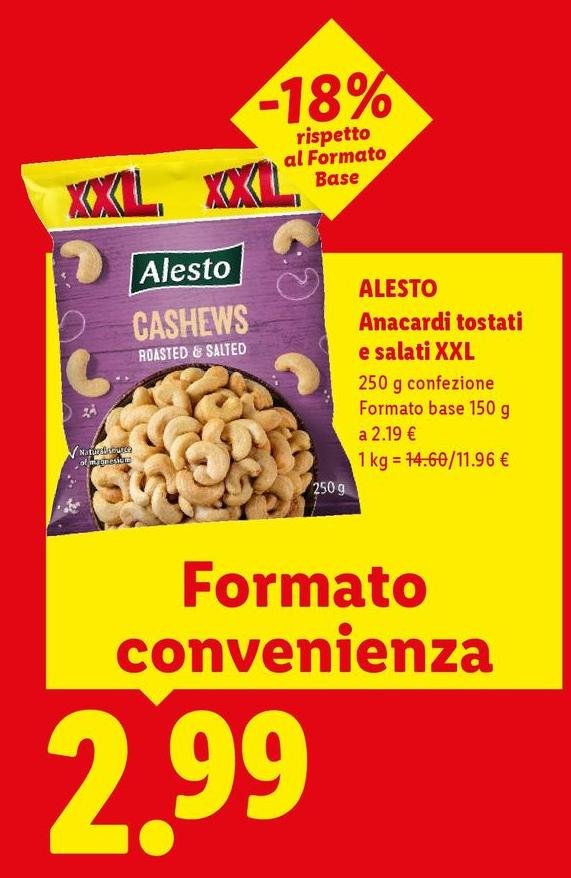 Alesto - Anacardi Tostati E Salati Xxl