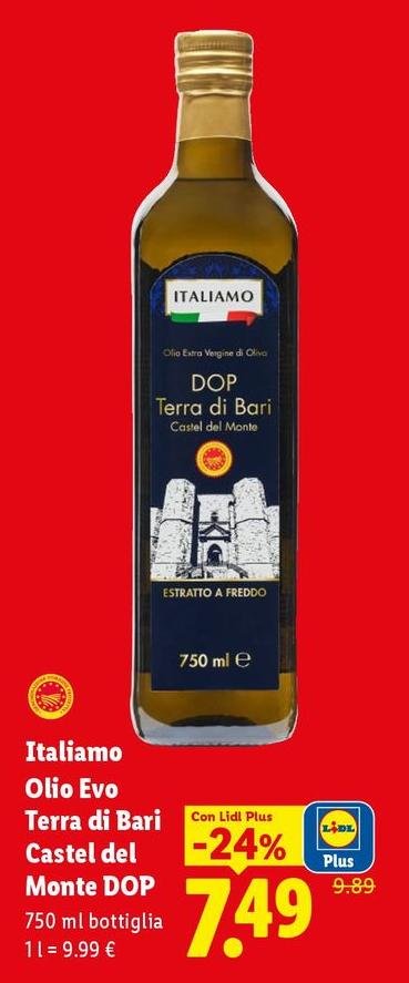 Italiamo - Olio Evo Terra Di Bari Castel Del Monte DOP