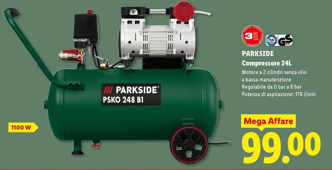 Parkside - Compressore 24L