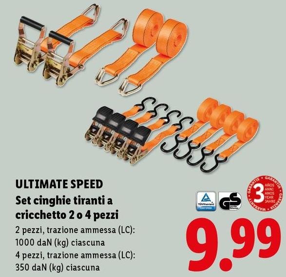 Ultimate Speed - Set Cinghie Tiranti A Cricchetto 2 O 4 Pezzi