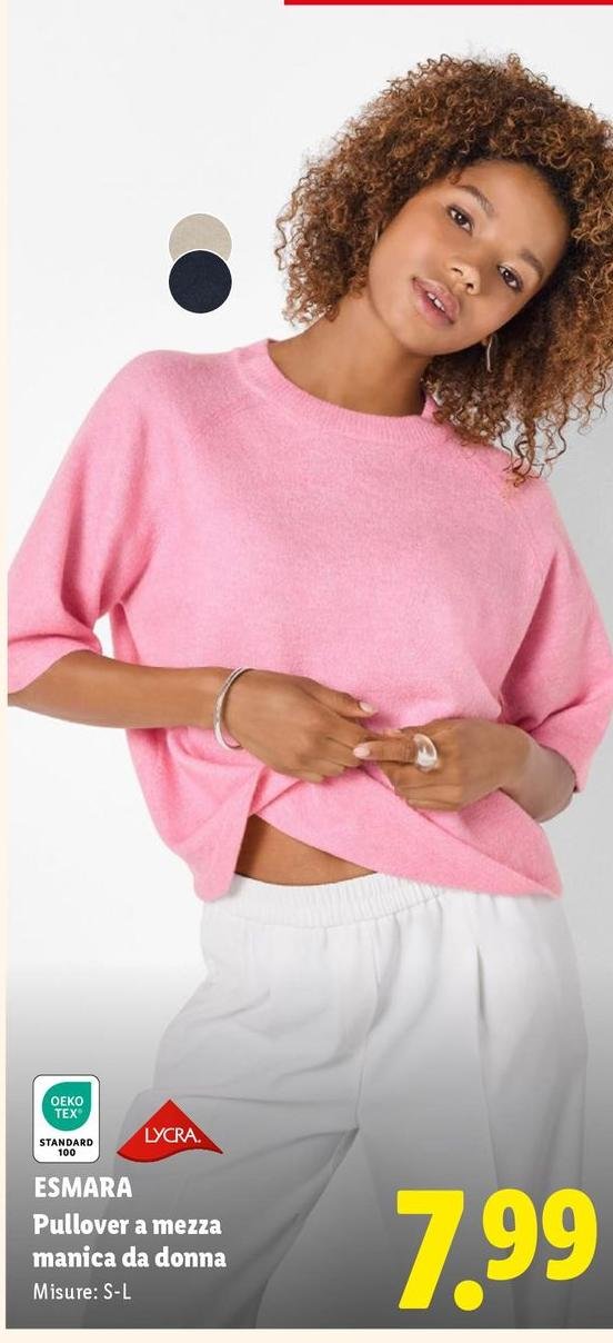 Esmara - Pullover A Mezza Manica Da Donna