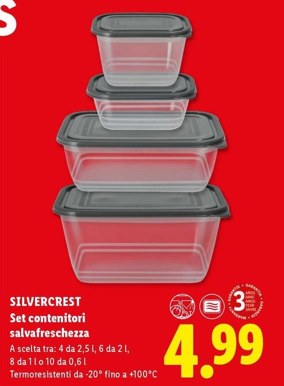 Silvercrest - Set Contenitori Salvafreschezza