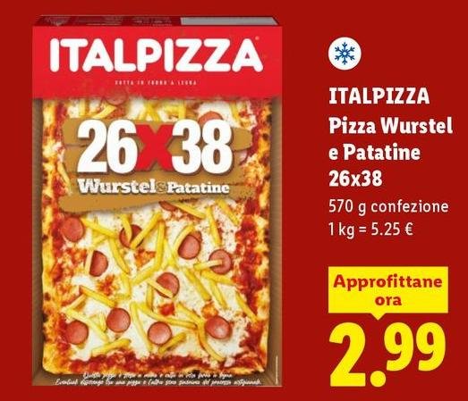 Italpizza - Pizza Wurstel E Patatine