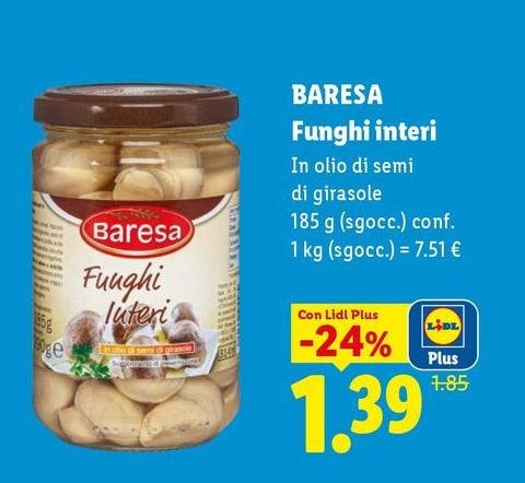 Baresa - Funghi Interi