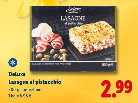 Deluxe - Lasagne Al Pistacchio
