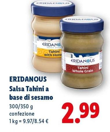 Eridanous - Salsa Tahini A Base Di Sesamo