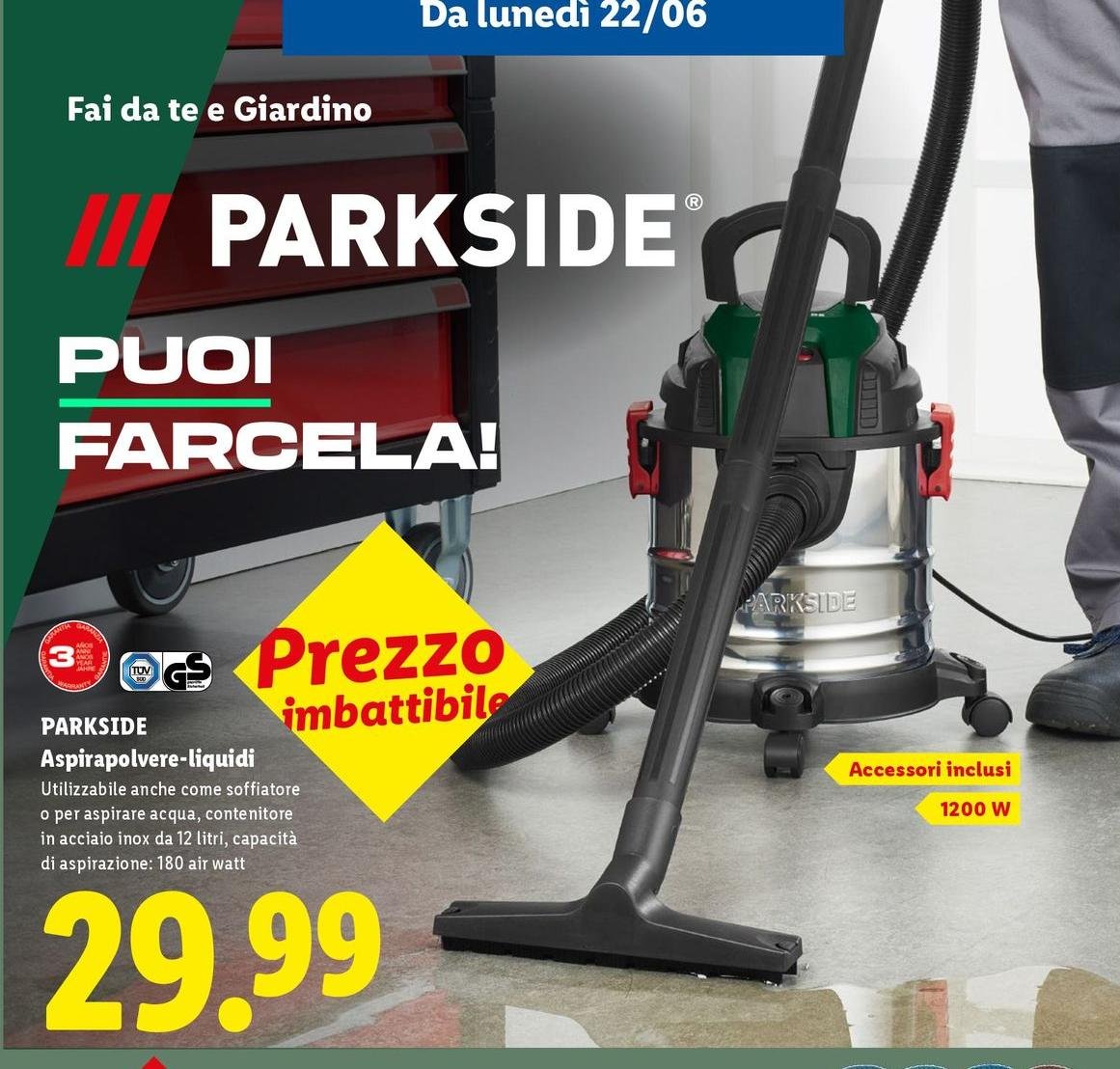 Parkside - Aspirapolvere-Liquidi