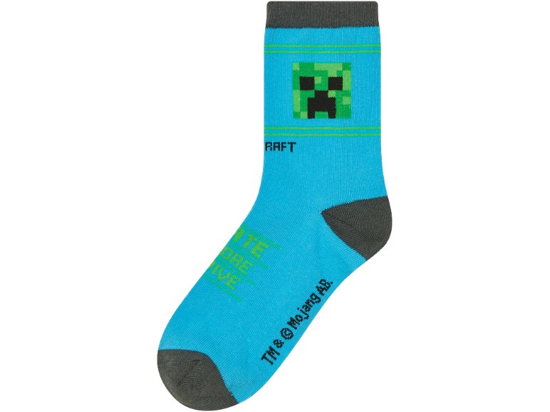 Calzini da bambino, 3 paia "Minecraft"