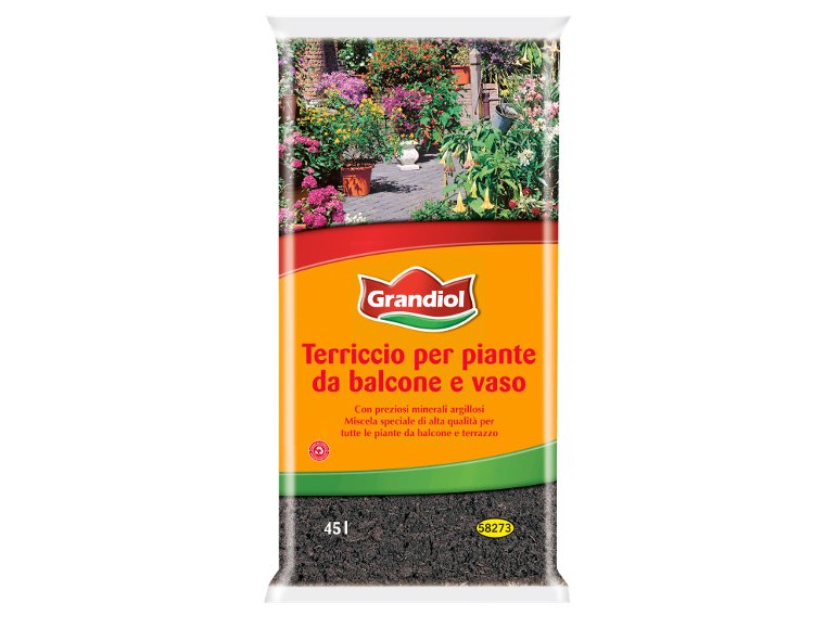 Terriccio per piante da balcone e vaso