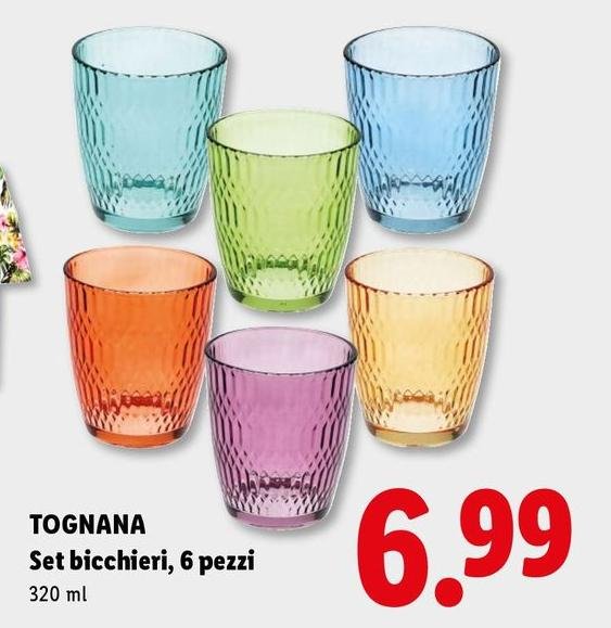 Tognana - Set Bicchieri, 6 Pezzi