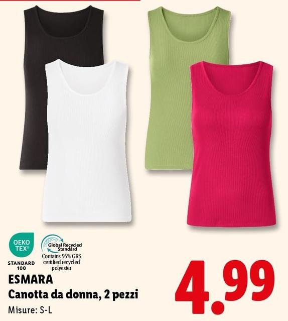 Esmara - Canotta Da Donna, 2 Pezzi