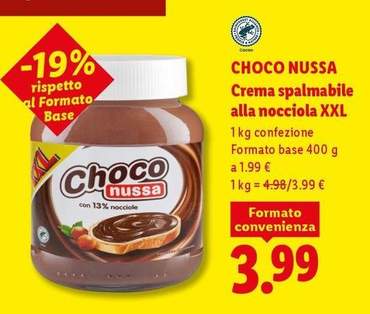 Choco Nussa - Crema Spalmabile Alla Nocciola XXL