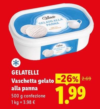Gelatelli - Vaschetta Gelato Alla Panna