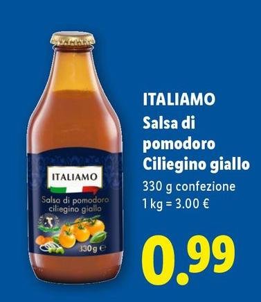 Italiamo - Salsa Di Pomodoro Ciliegino Giallo