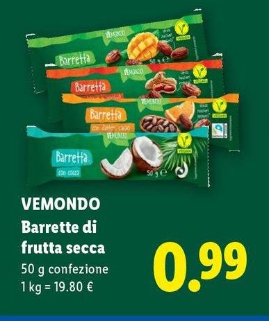 Vemondo - Barrette Di Frutta Secca