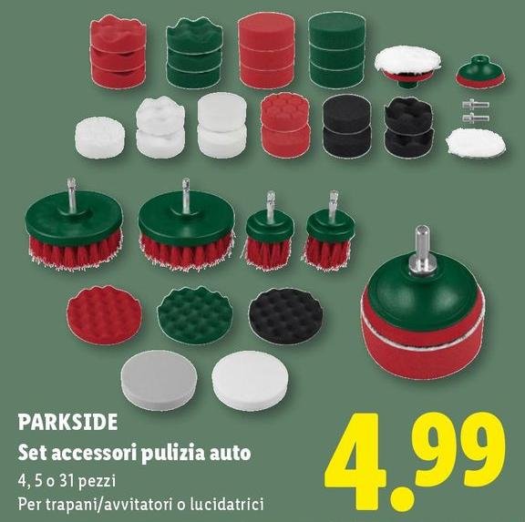 Parkside - Set Accessori Pulizia Auto