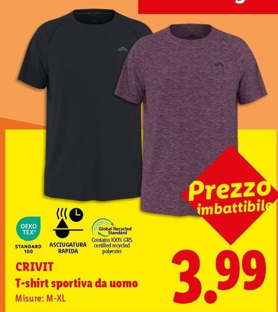 Crivit - T-Shirt Sportiva Da Uomo