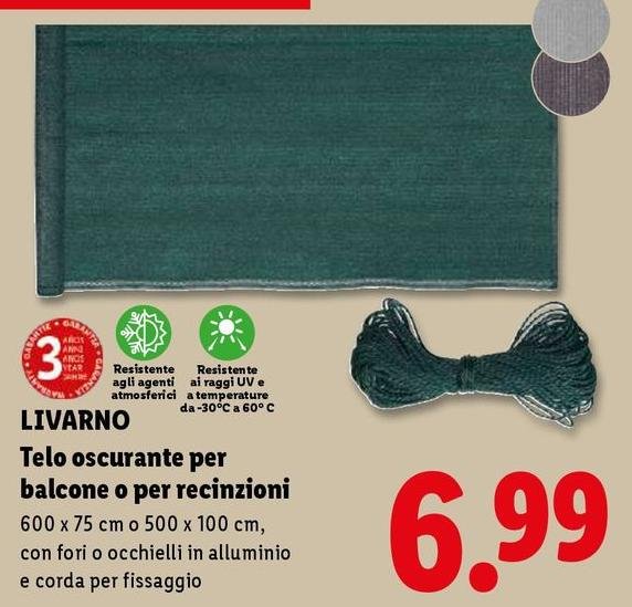 Livarno - Telo Oscurante Per Balcone O Per Recinzioni