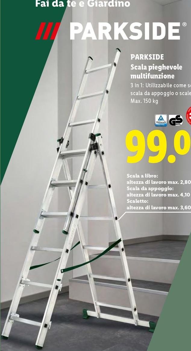 Parkside - Scala Pieghevole Multifunzione